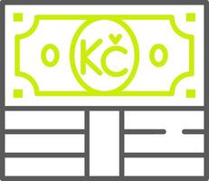 Czech Koruna Custom Interface Symbol vector