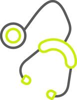 Doctors Stethoscope Optimized Line Drawing vector