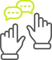 Raise Hand Polished Interface Symbol vector