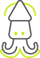 Squid Bold Shape Icon vector