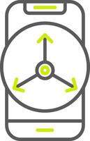 Accelerometer Sensor Bold Shape Icon vector