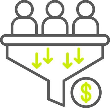 Conversion Rate Streamlined Design Token vector