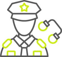 Policeman Custom Line Drawing vector