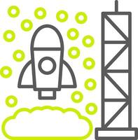 Rocket Launch Shadowed Badge Graphic vector