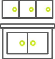 Cabinet Versatile Line Drawing vector