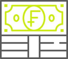 Swiss Franc Smart Tech Badge vector