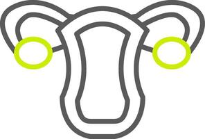 Uterus Optimized Line Drawing vector