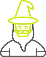 Wizard Clean Badge Asset vector