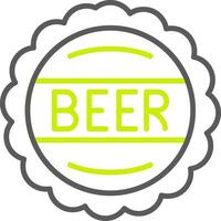 Beer Cap Shadowed Badge Graphic vector