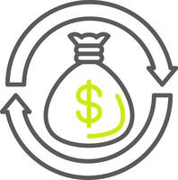 Return On Investment Dynamic Web Graphic vector