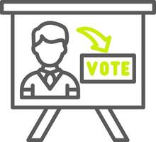 Voting Booth Custom Line Drawing vector