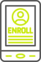 Enroll Soft Tone Graphic vector