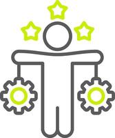 Work Life Balance Streamlined Line Drawing vector