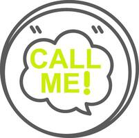 Call Me Dynamic Tech Badge vector