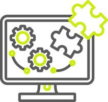 Integration Streamlined Line Drawing vector