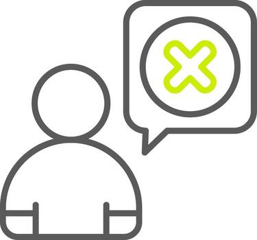 Rejected Artistic UI Component vector