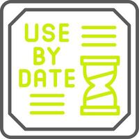Use By Date Dynamic Tech Badge vector