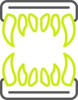 Fangs Elegant Tech Badge vector