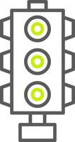 Traffic Light Light Mode Icon vector