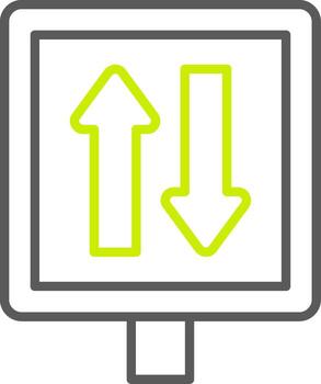 Two Way Mobile UX Object vector