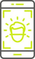 Face Id Polished Interface Symbol vector