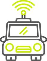 Autonomous Car Polished Interface Symbol vector