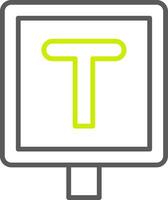 T Junction Polished Interface Symbol vector
