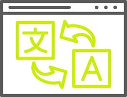 Translation Streamlined Line Drawing vector
