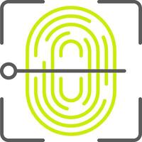 Fingerprint Sensor Streamlined Line Drawing vector