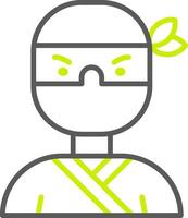 Ninja Streamlined Line Drawing vector
