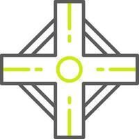 Road Intersection Soft Tone Graphic vector