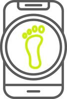 Step Detector Secure App Element vector
