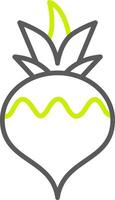 Turnip Custom Line Drawing vector