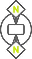 Many To Many Dynamic UX Asset vector