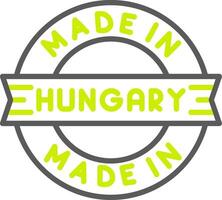 Made In Hungary Streamlined Interface Symbol vector