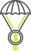 Parachute Streamlined Tech Badge vector