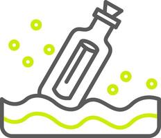 Message In A Bottle Streamlined Design Token vector