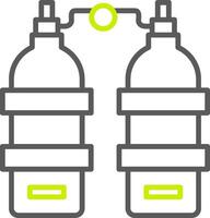 Oxygen Tank Smart Tech Badge vector