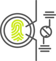 Biometric Dynamic Tech Badge vector