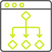 Flow Diagram Minimal UX Part vector