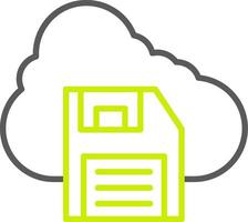 Cloud Storage Streamlined Tech Badge vector