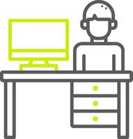Desk Minimalist UI Block vector