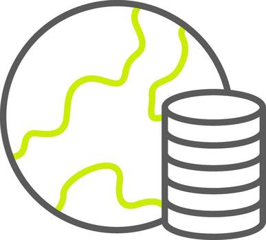 global base de datos optimizado línea dibujo vector