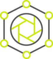 Hexagon Responsive Grid Visual vector