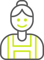 Maid Smart Line Drawing vector