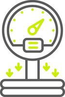 Pressure Sensor Streamlined Tech Badge vector