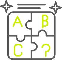 Puzzle Elegant Tech Badge vector