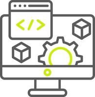 Software Shadowed Badge Graphic vector