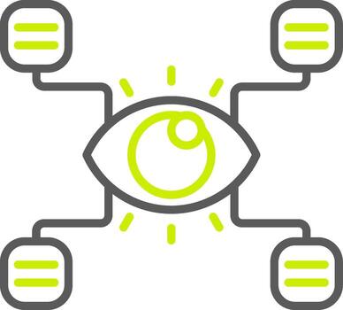 visualización resumen aplicación marca vector