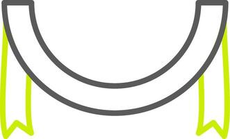 Circle Ribbon Artistic UI Component vector